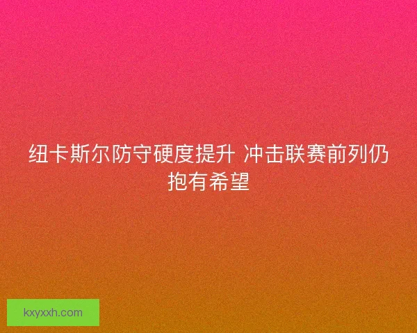 纽卡斯尔防守硬度提升 冲击联赛前列仍抱有希望